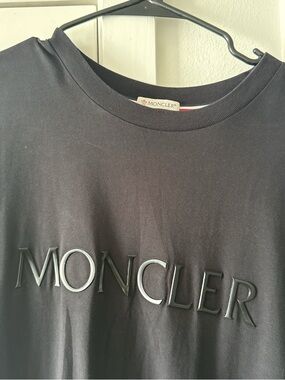 Moncler Black Raised Logo Short Sleeve Tee